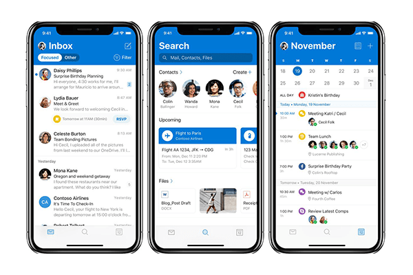 outlook on mobile